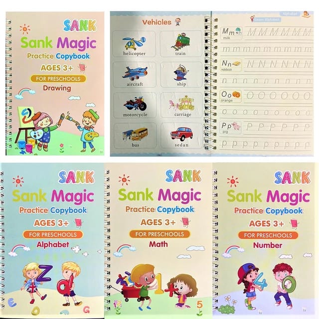 4-in-1 Magic Practice Book set with free pens